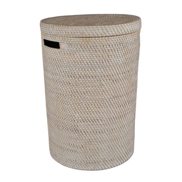 Rattan Bathroom Accessories - Whitewash