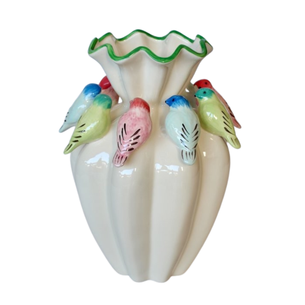 Multi Colour Vase Bird Vase