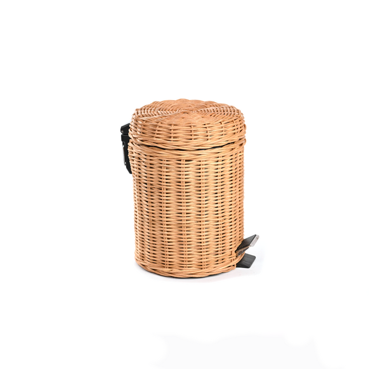 Wastepaper Pedal Bin Rattan (Various)