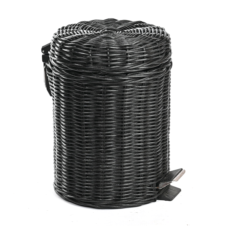 Wastepaper Pedal Bin Rattan