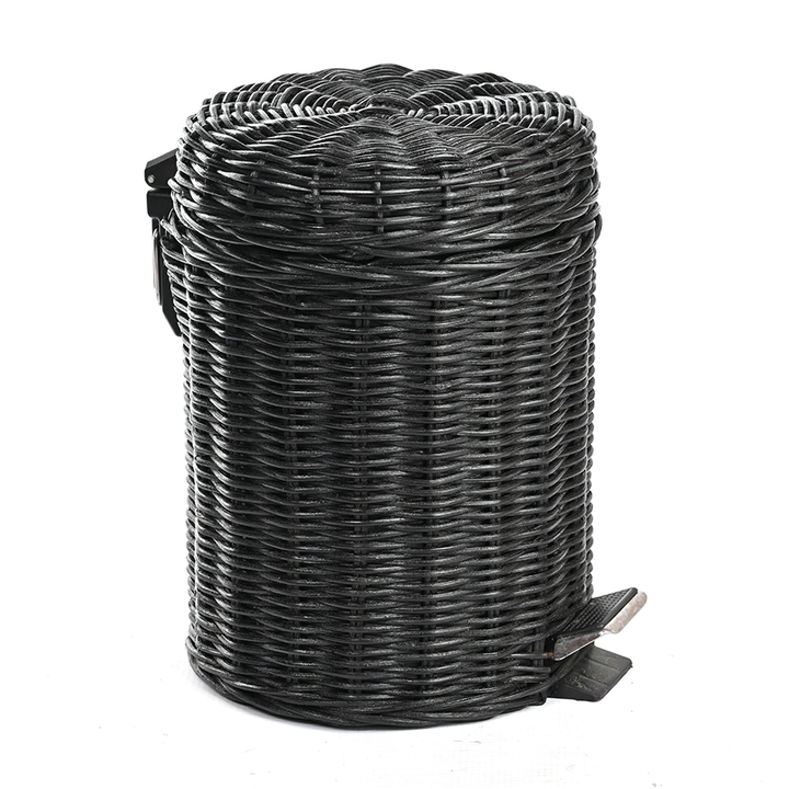 Wastepaper Pedal Bin Rattan