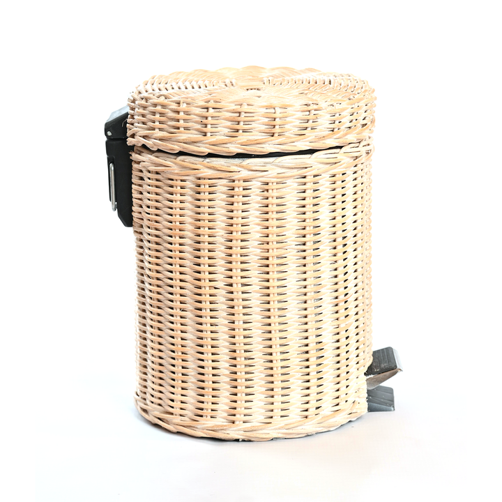 Wastepaper Pedal Bin Rattan