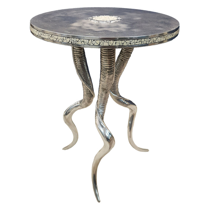 Aluminium & Ostrich Shell Inlay Table