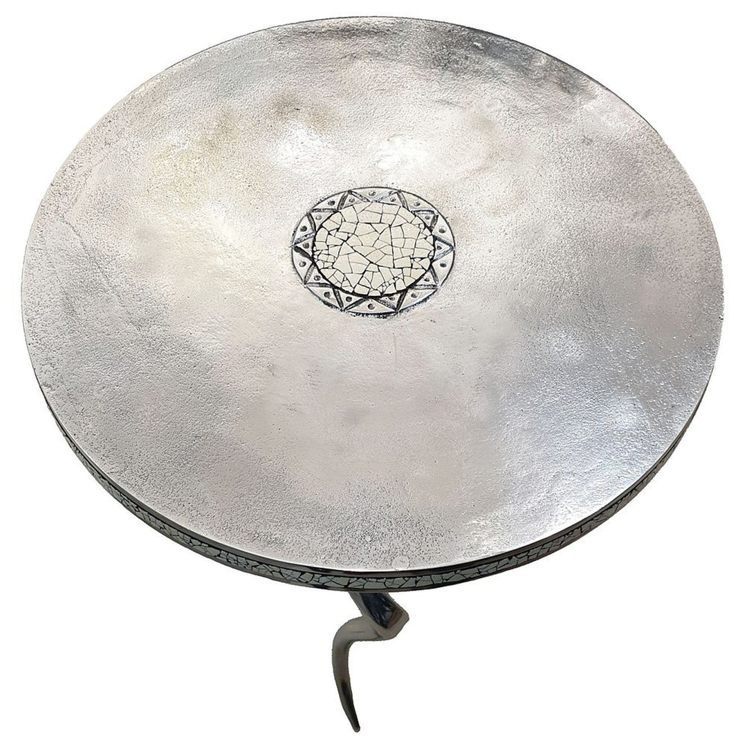 Aluminium & Ostrich Shell Inlay Table