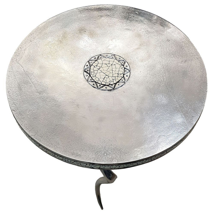 Aluminium & Ostrich Shell Inlay Table
