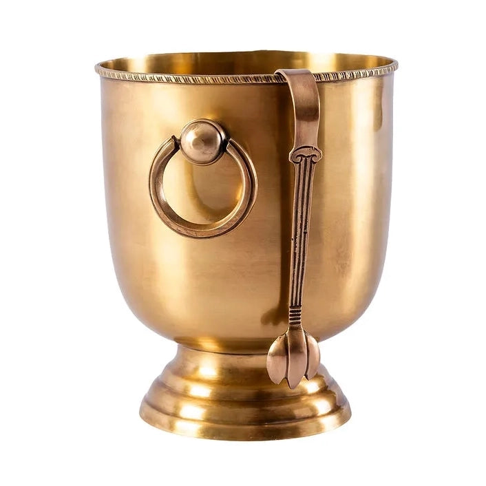 Ice Bucket Mini with Tongs - Brass or Silver