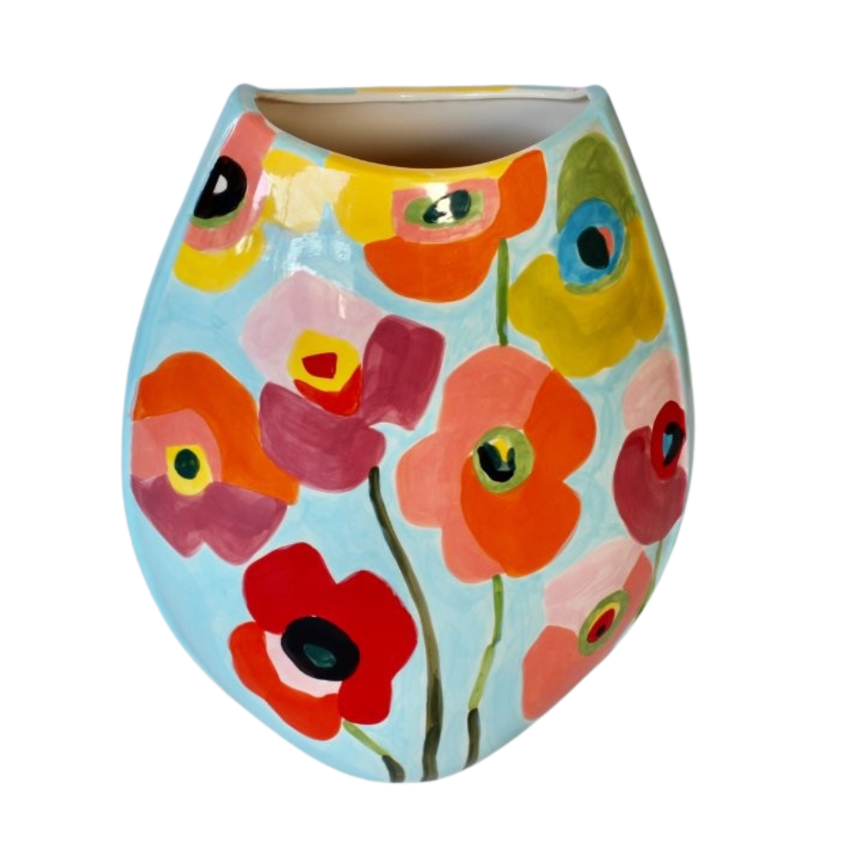 Multi Colour Hand Painted Vase