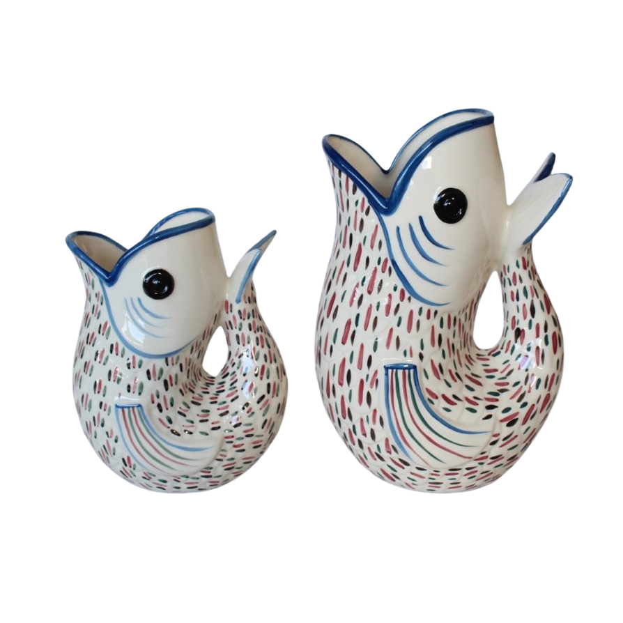 Blue Fish Tale Jug