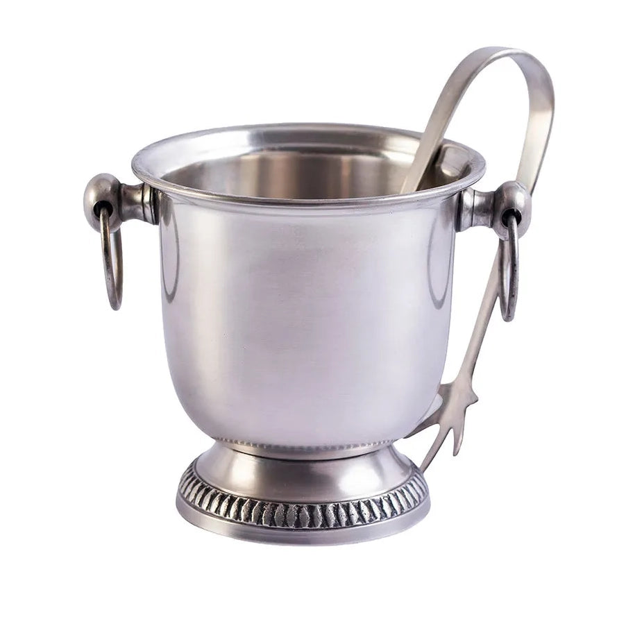 Ice Bucket Mini with Tongs - Brass or Silver