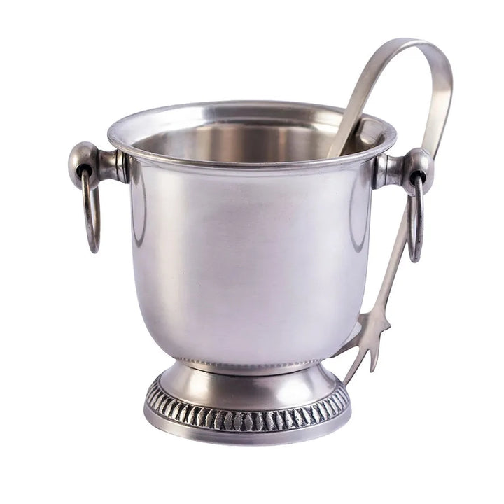 Ice Bucket Mini with Tongs - Brass or Silver