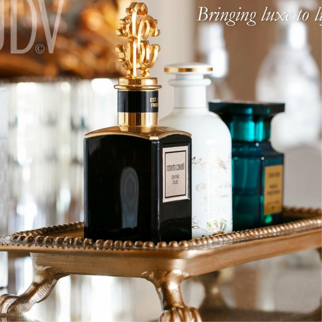 Tray on Legs Luxe Brass Finish (30cm)