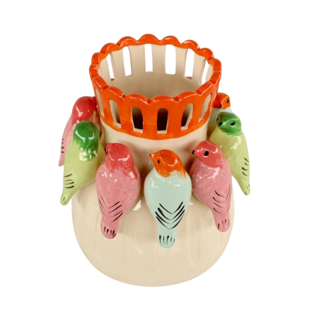 Ceramic - Colourful Bird Vase