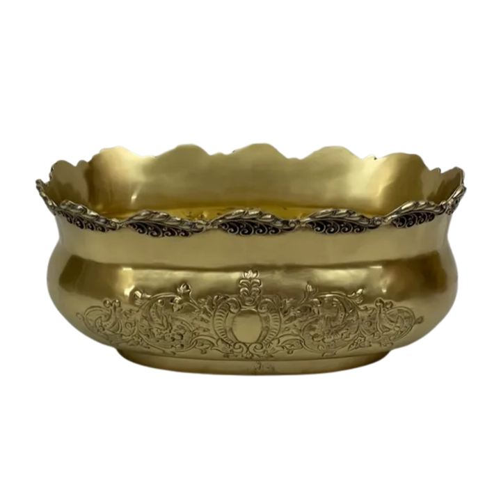 Wine Cooler/Planter Victorian Antique Brass or Pewter