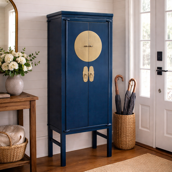 Cabinet Oriental Style Tall Two Door