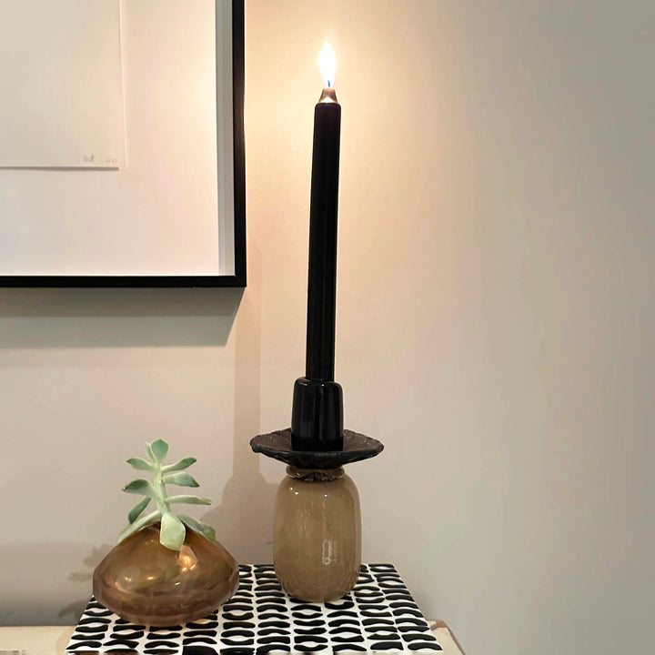 Candle Holders - Glass Set of 2