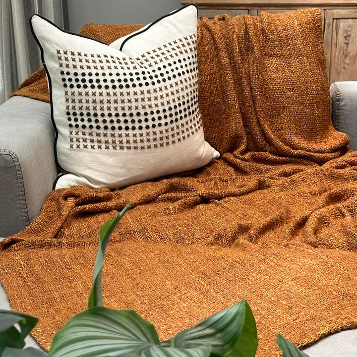 Throw - Cashew Cotton & Viscose Blend