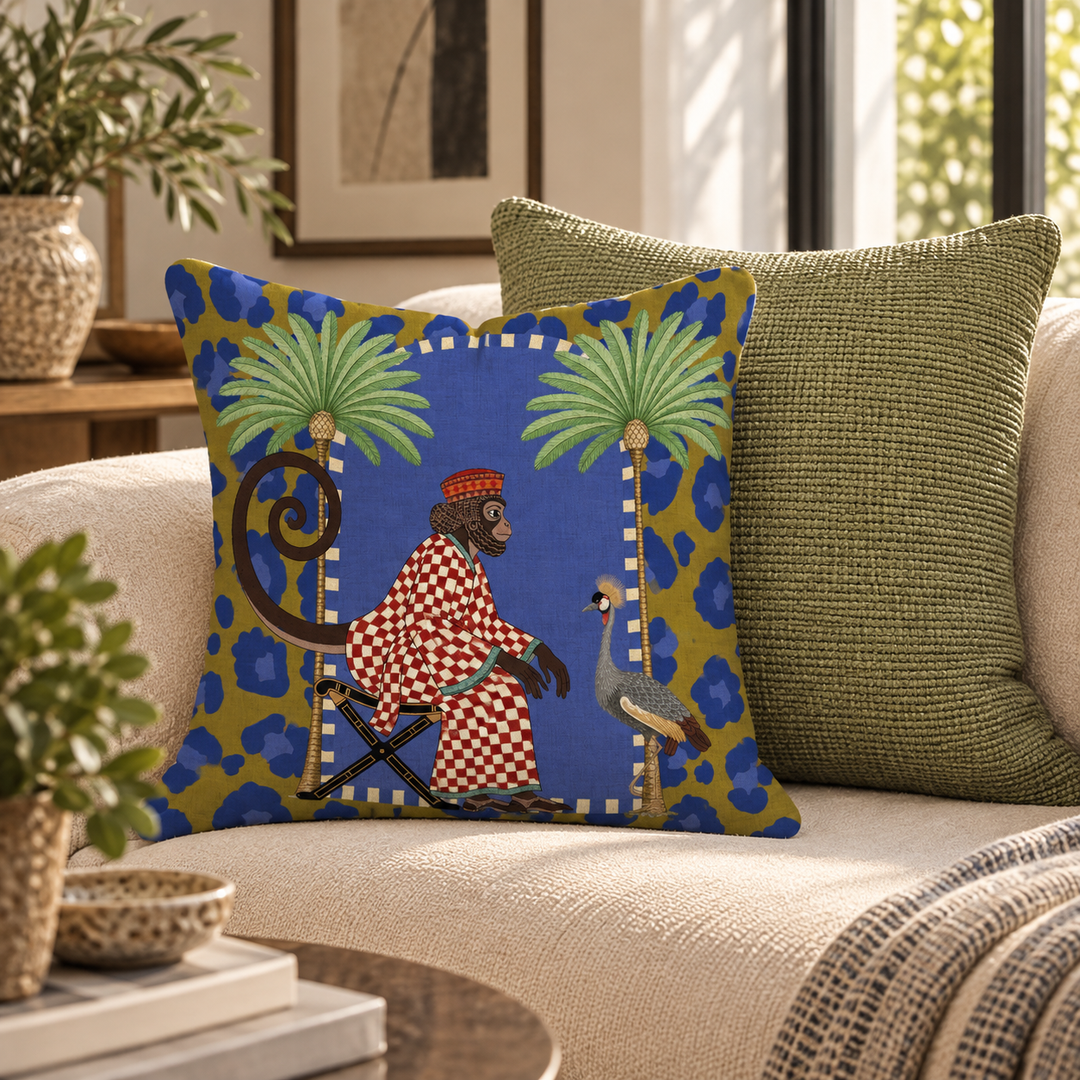 Scatter Cushion Cover Cartouche Monkey