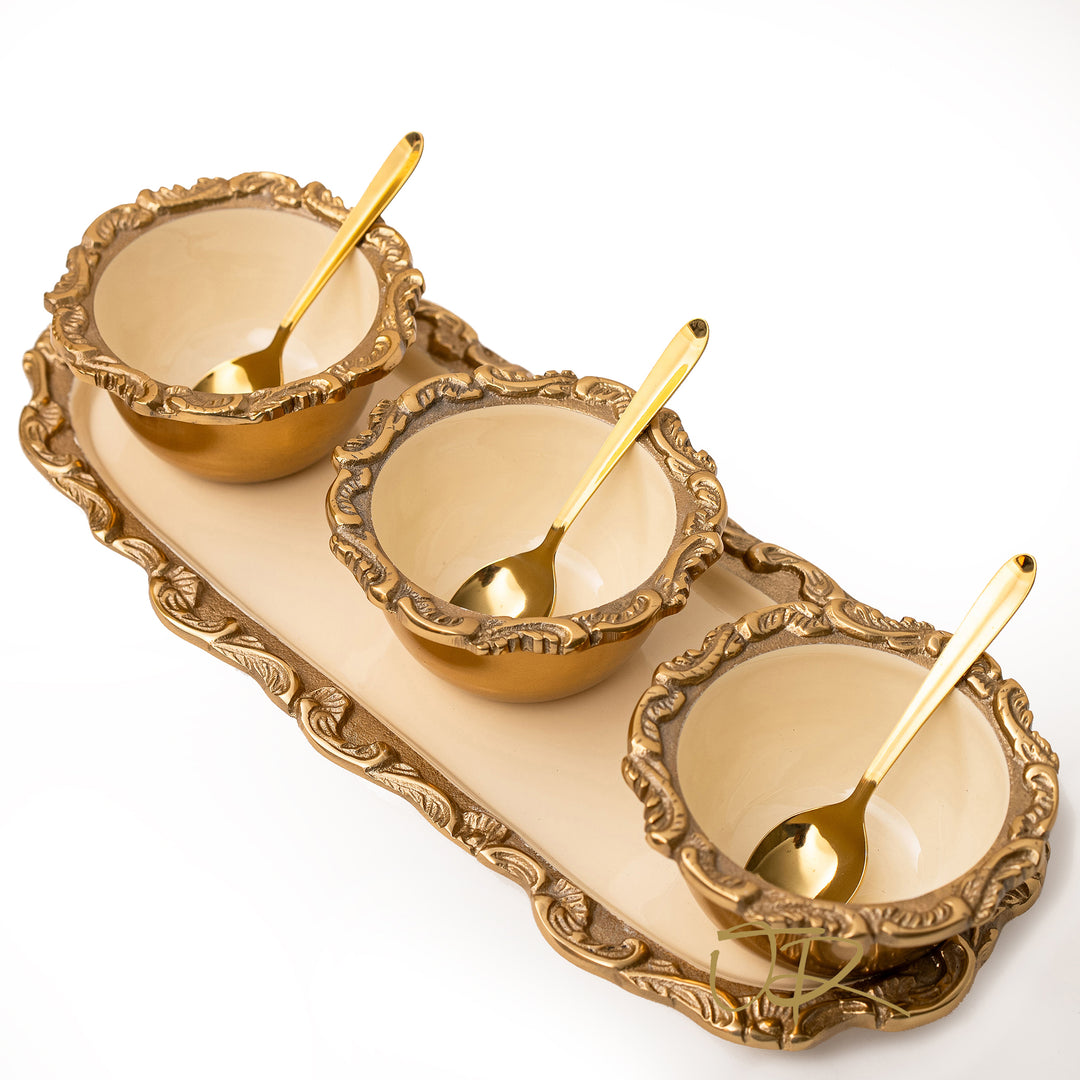 Tray Condiment with spoons Gucci