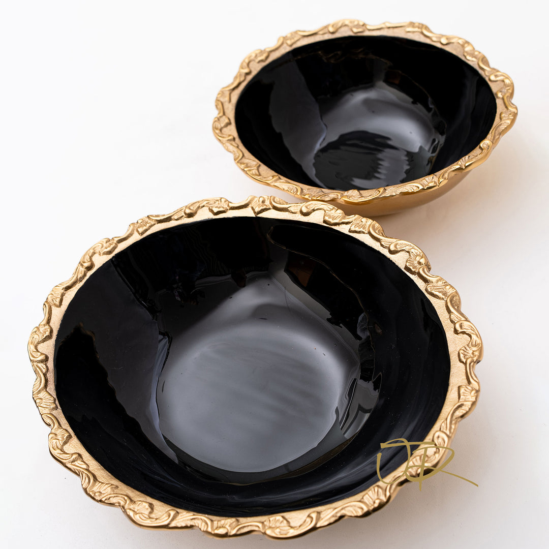 Black & Gold finish Bowl Gucci