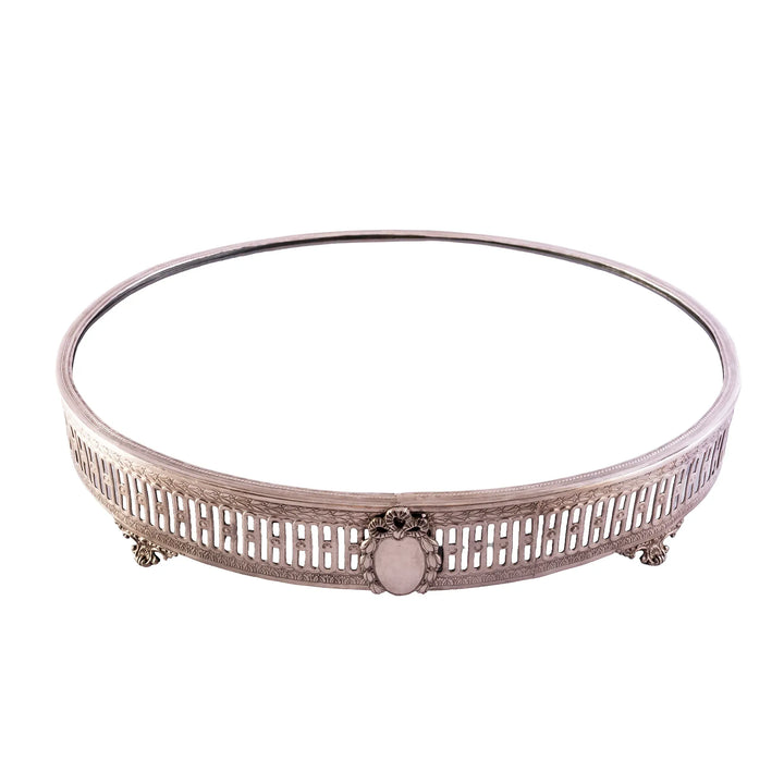 Pewter Oval Mirrored Trivet