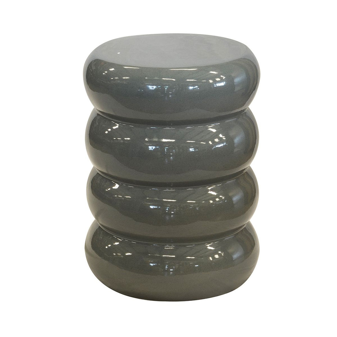 Stool Ceramic Obsidian Black | White