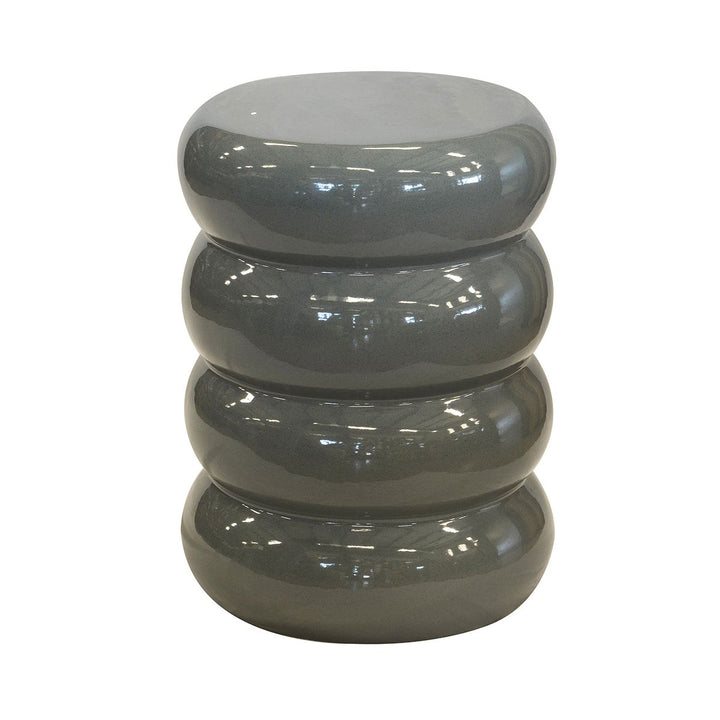 Stool Ceramic Obsidian Black | White