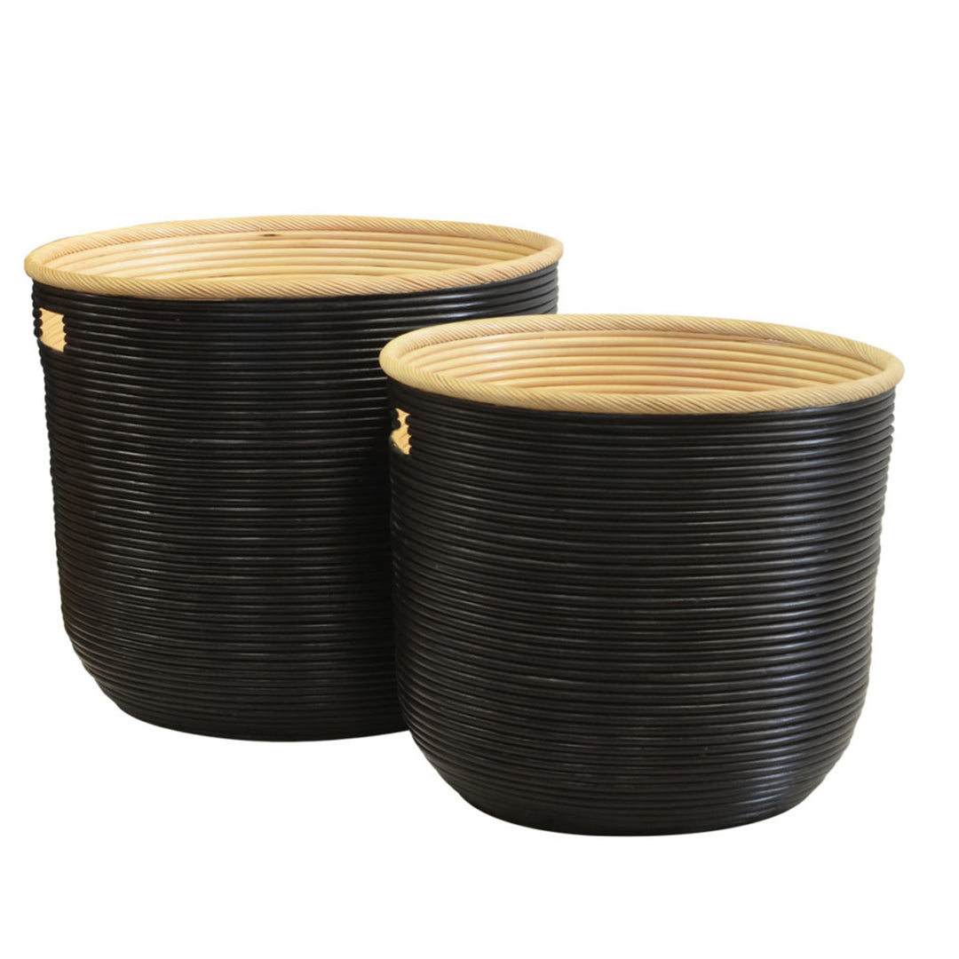 Rattan Ralph storage basket Black