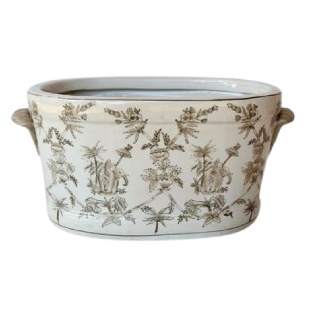 Ceramic Footbath Brown Elephant (45cmL)