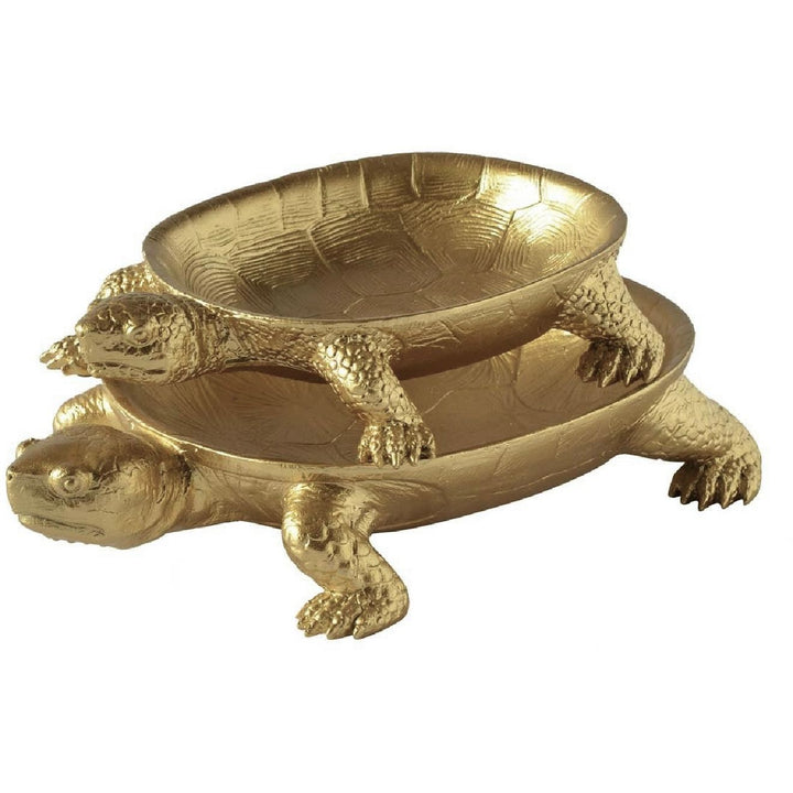 Turtle Trays Gold S/2
