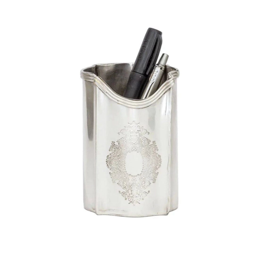 Silver Makeup Brush / Pen Holder Provence