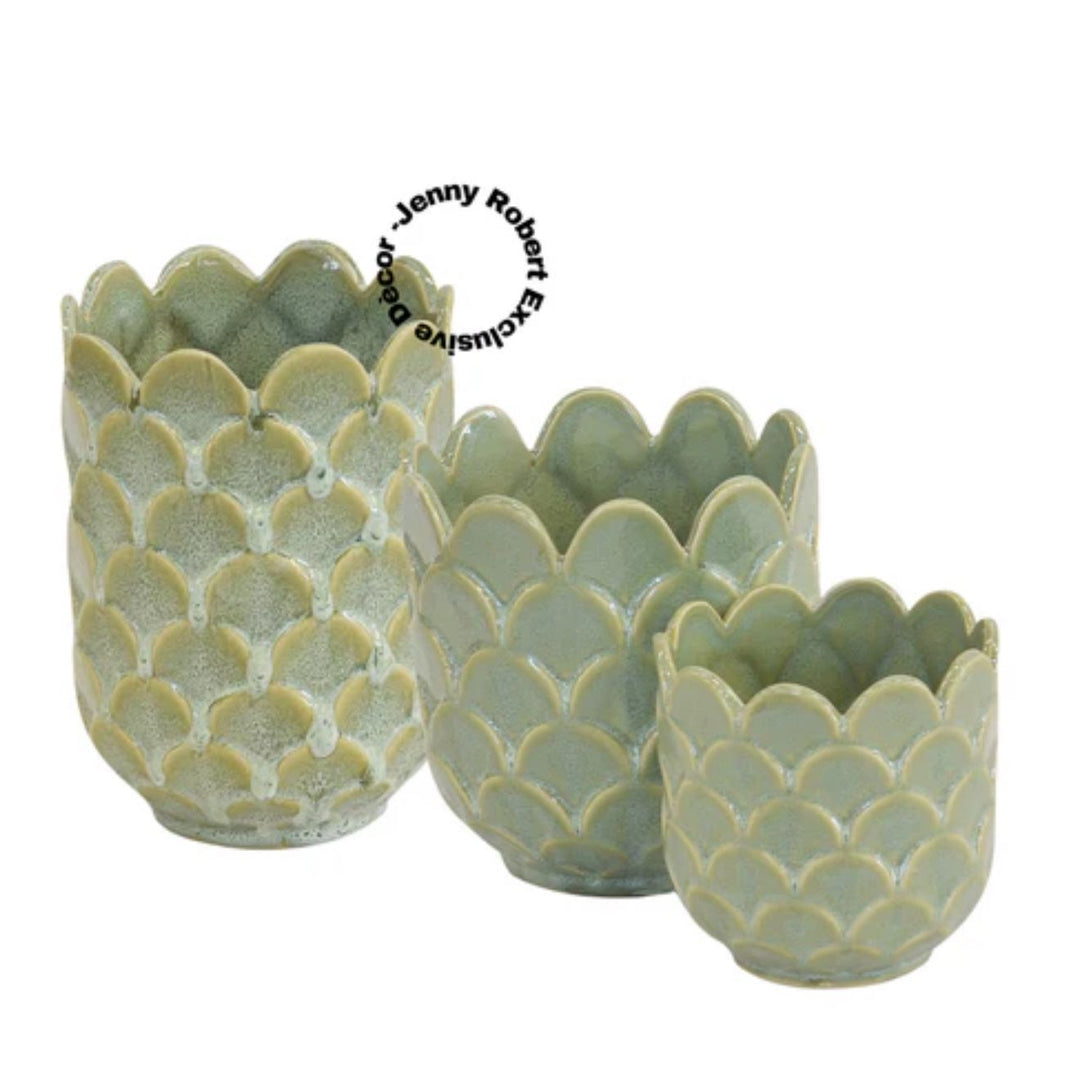 Vase Scallop Off Jade (SALE)