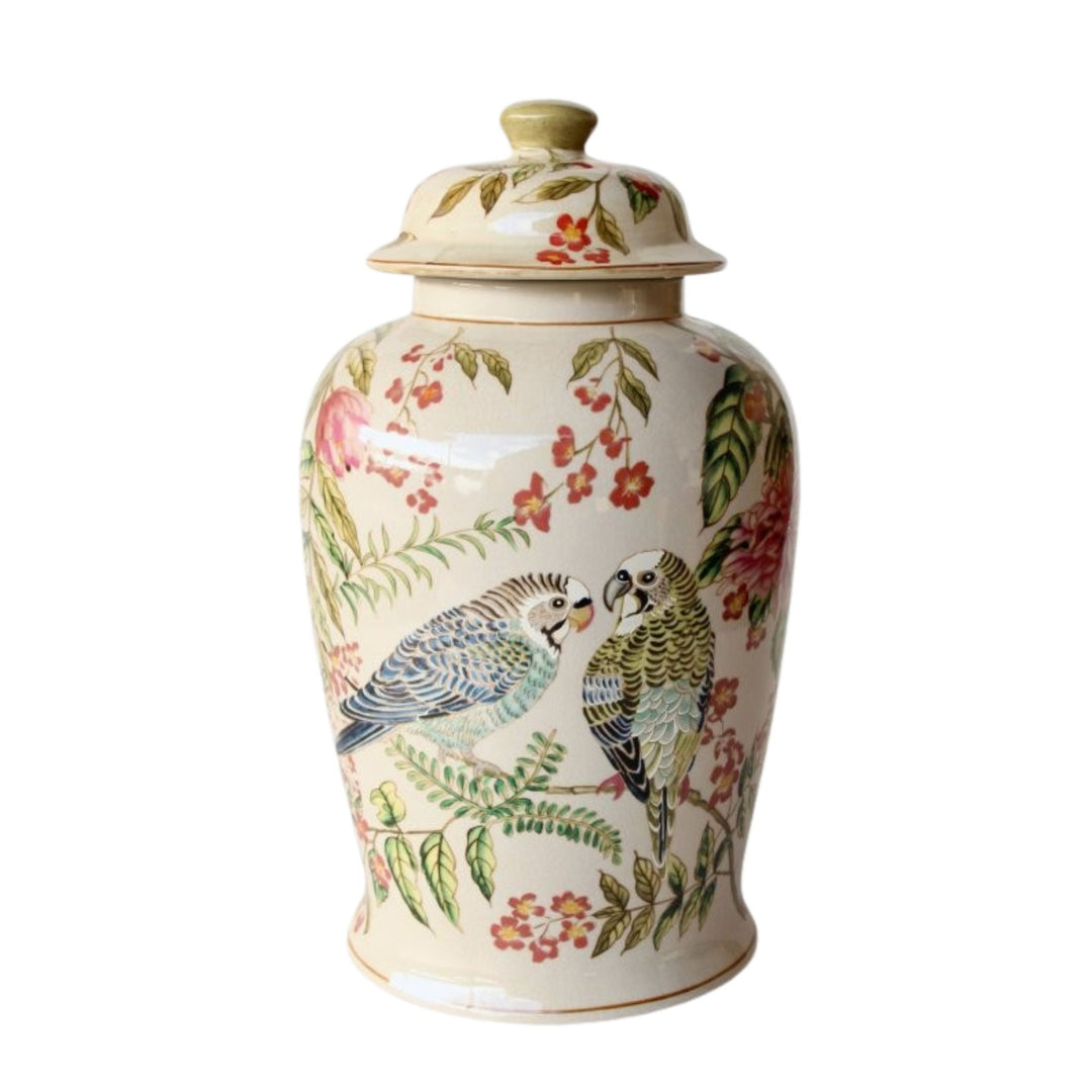 Ginger Jar Colourful Budgie 42cm