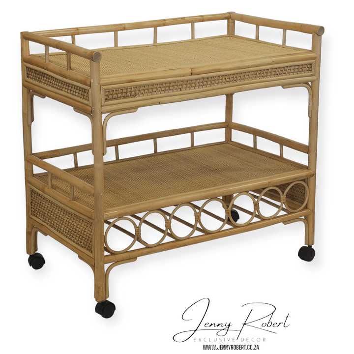 Rattan Drinks Trolley