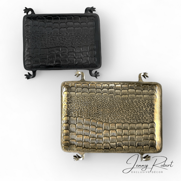 Vanity Tray on Feet Croc Textured Finish