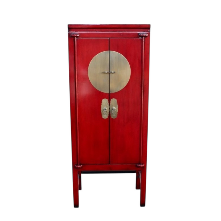 Cabinet Oriental Style Tall Two Door New