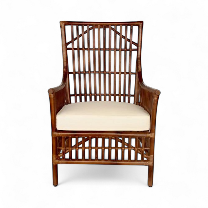 Rattan High back Chair with Cushion