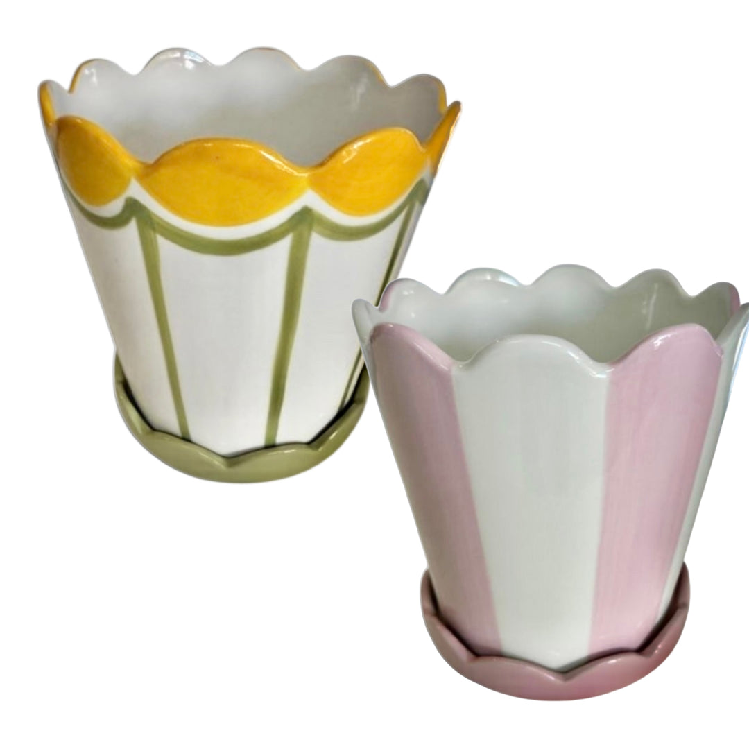 Italian Style Scallop Planters