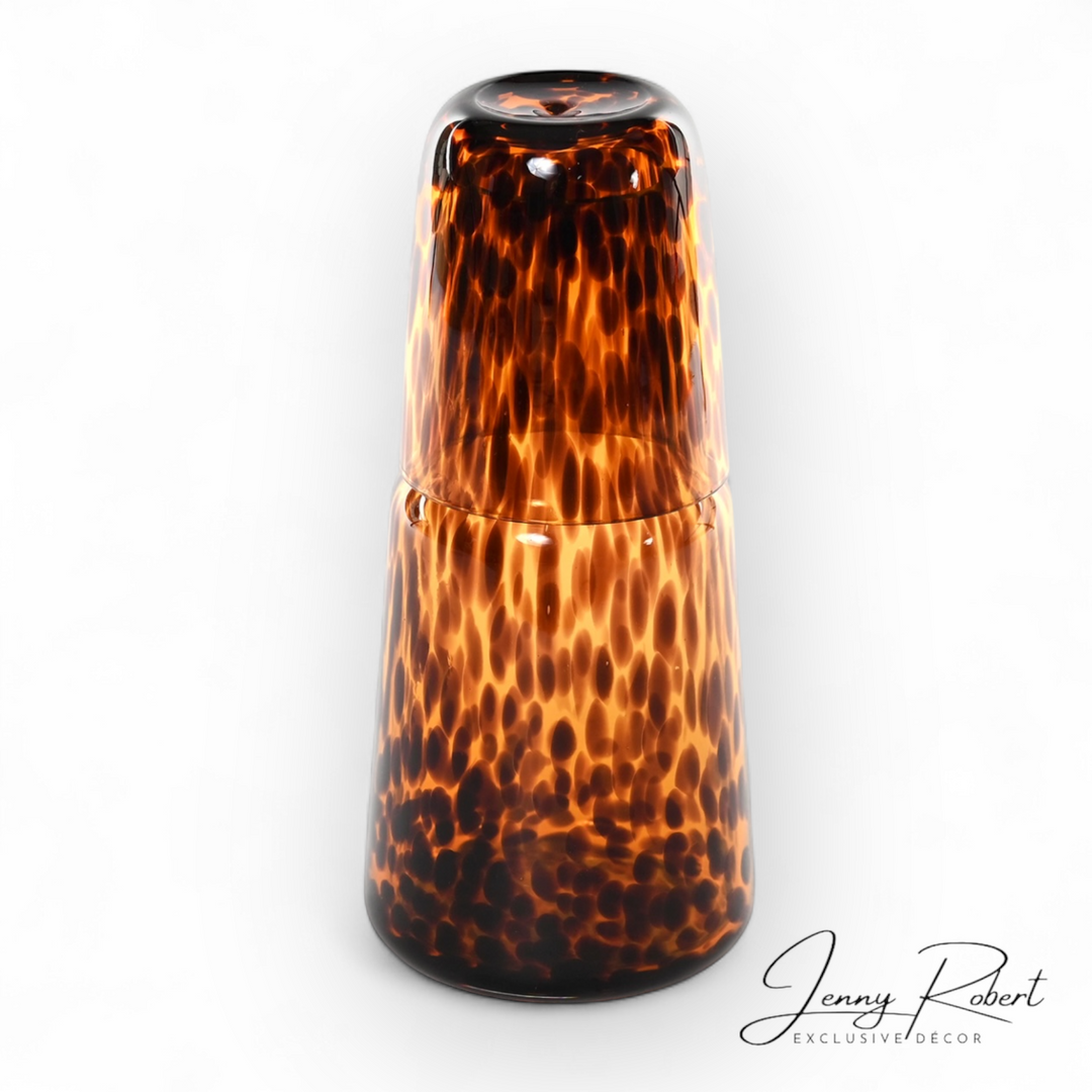 Tortoise Shell Glass Decanter