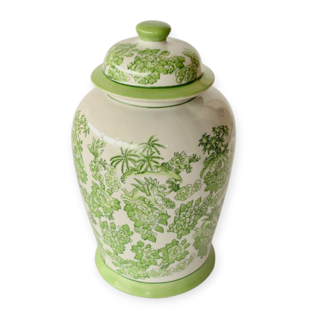 Ginger Jar Floral Green (40cm)