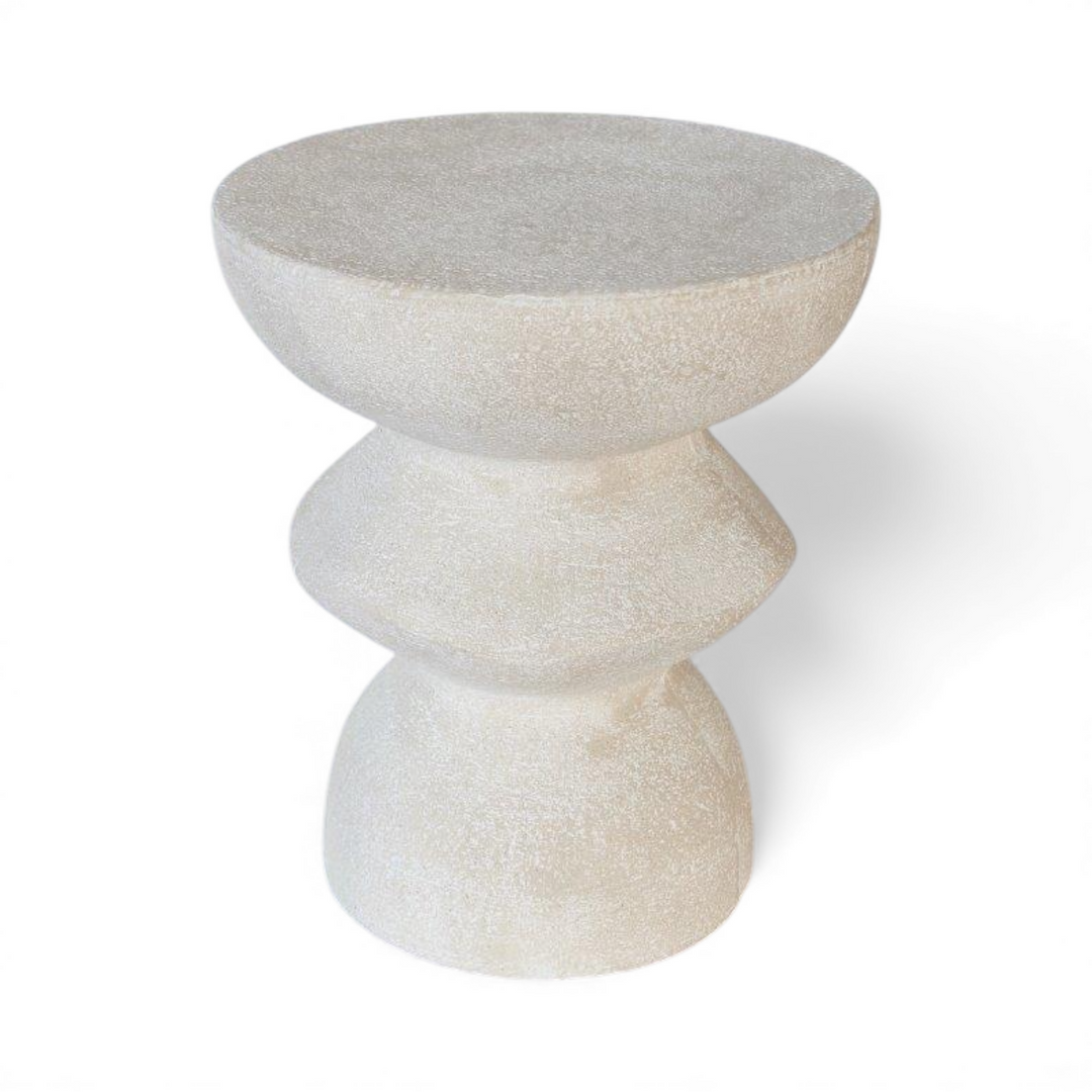 Stool / Table - Textured Bone