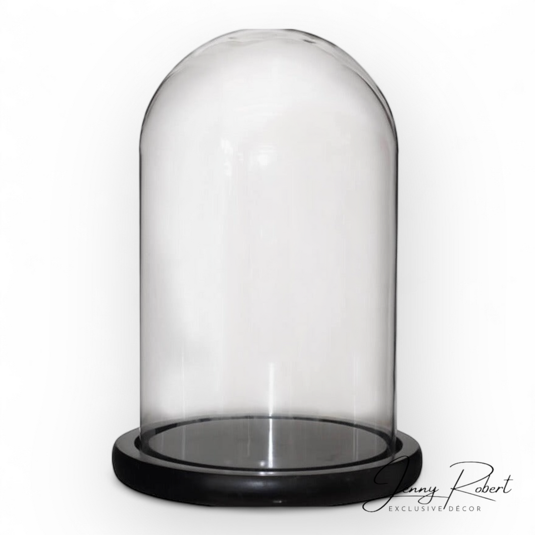 Glass Dome (XL) with Black Base (39cmH)