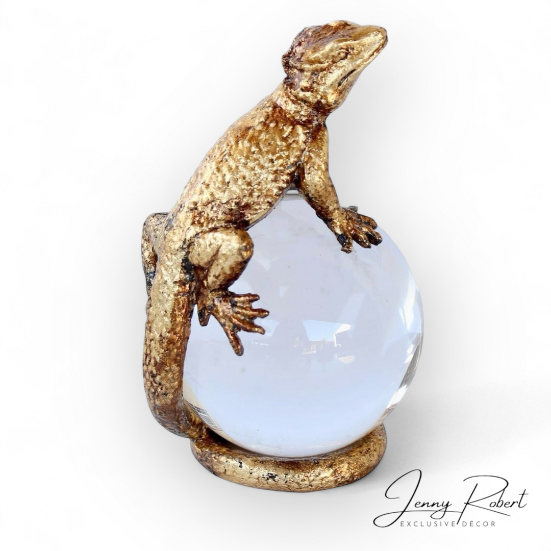 Ornament Chameleon on Crystal Ball