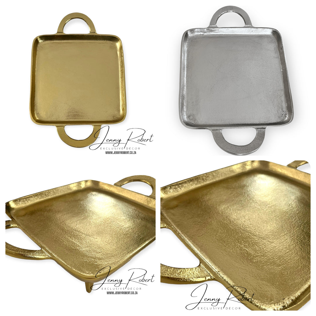 Tray Square Nickel on Legs (MED)