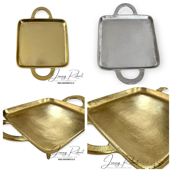 Tray Square Nickel on Legs (MED)