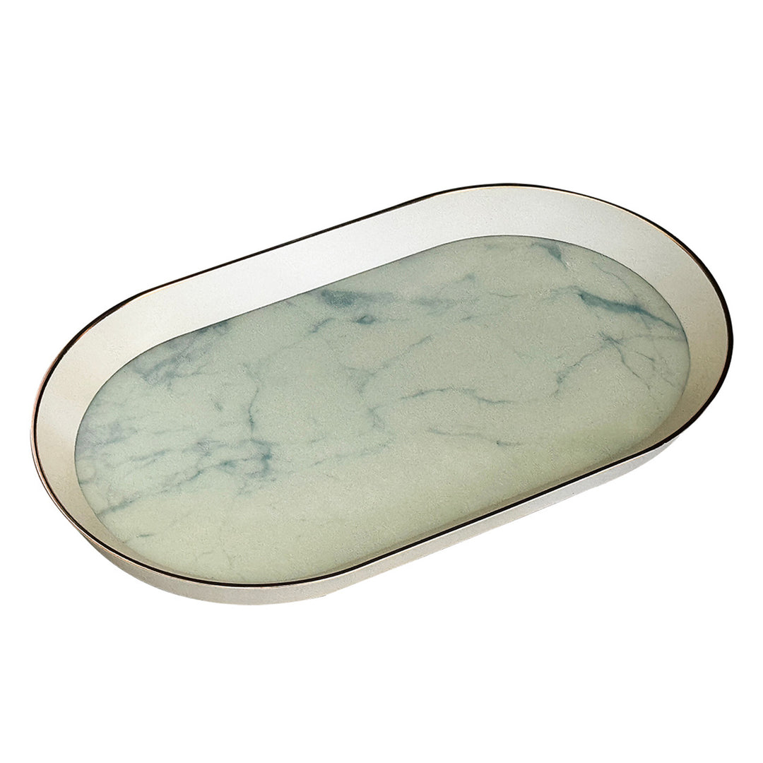 Tray Glass Rectangle - Cream