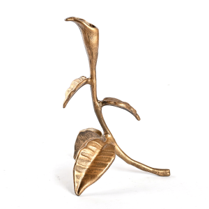 Gold Lilly Leaf Candle Holder