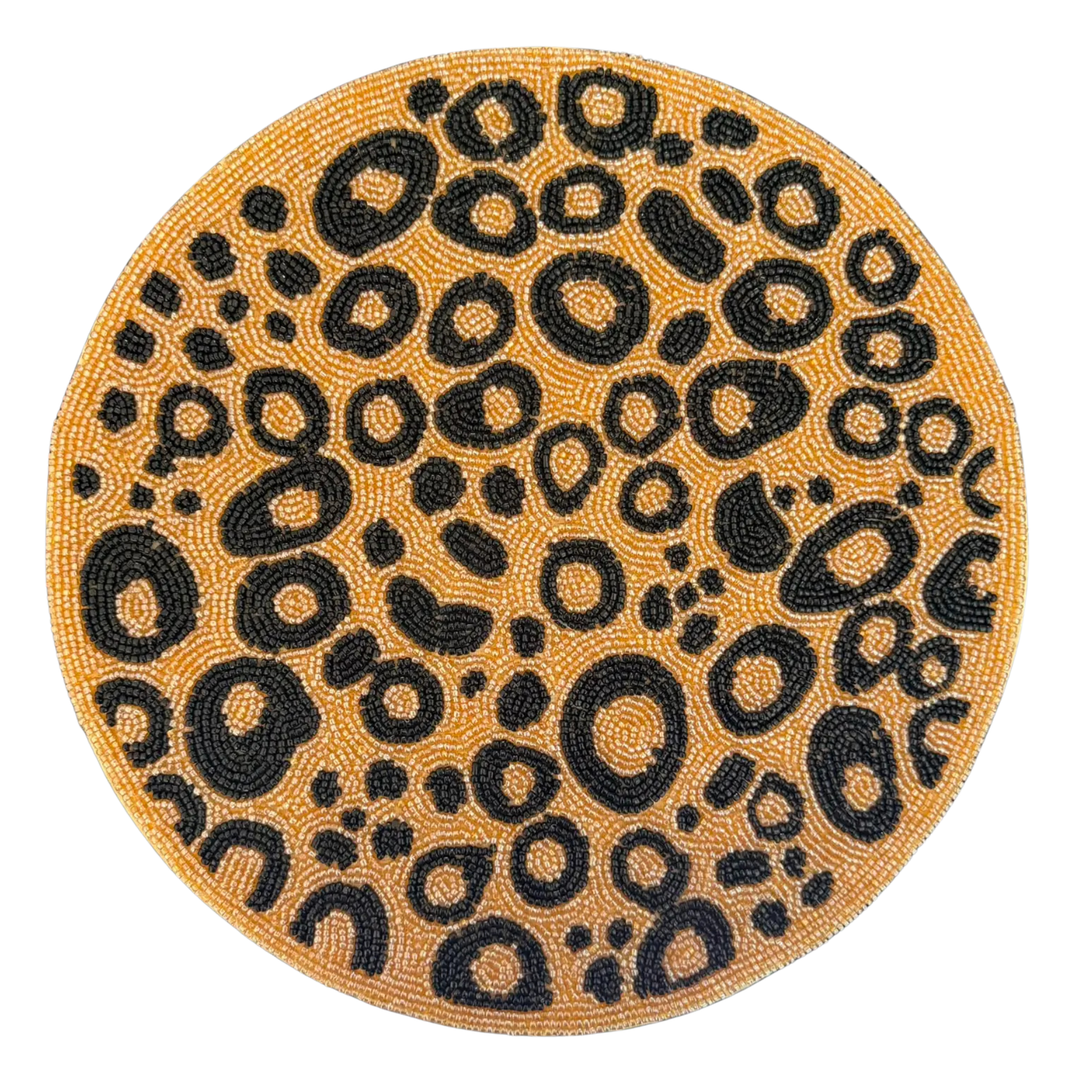 Beaded Leopard Placemats Set of 4
