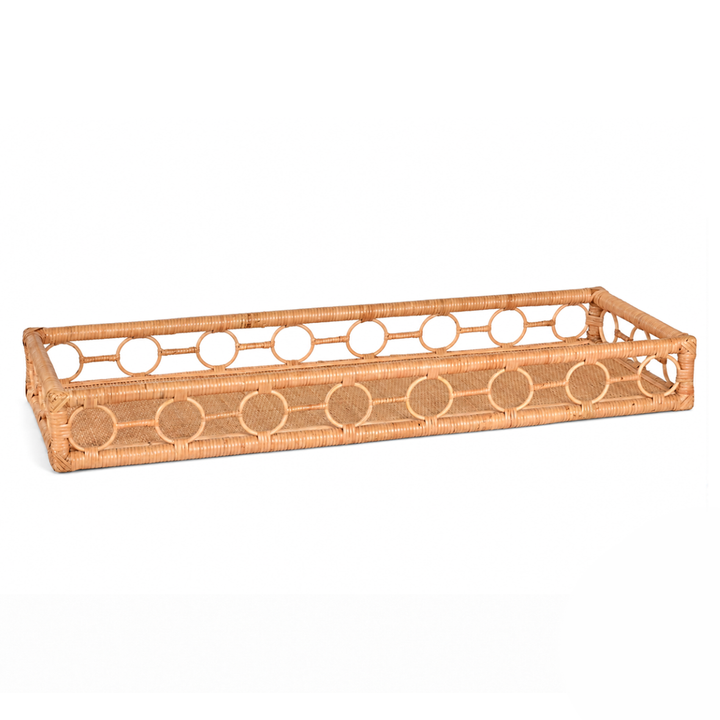Tray – Rattan X-Large with Pattern - A Statement Piece