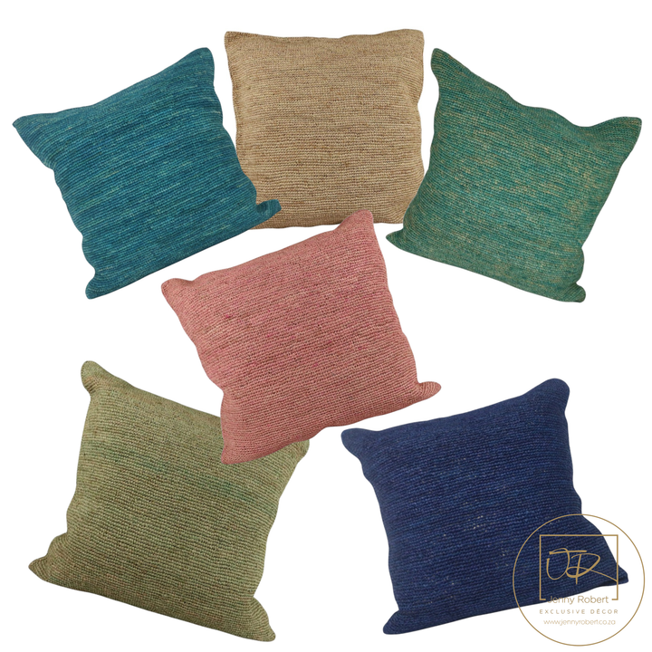 Scatter Cushion Raffia in Various Colours with Inner