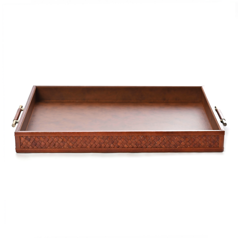 Genuine Leather Tray – Braided